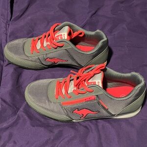 kangaROOS Charcoal and Crimson Sneakers